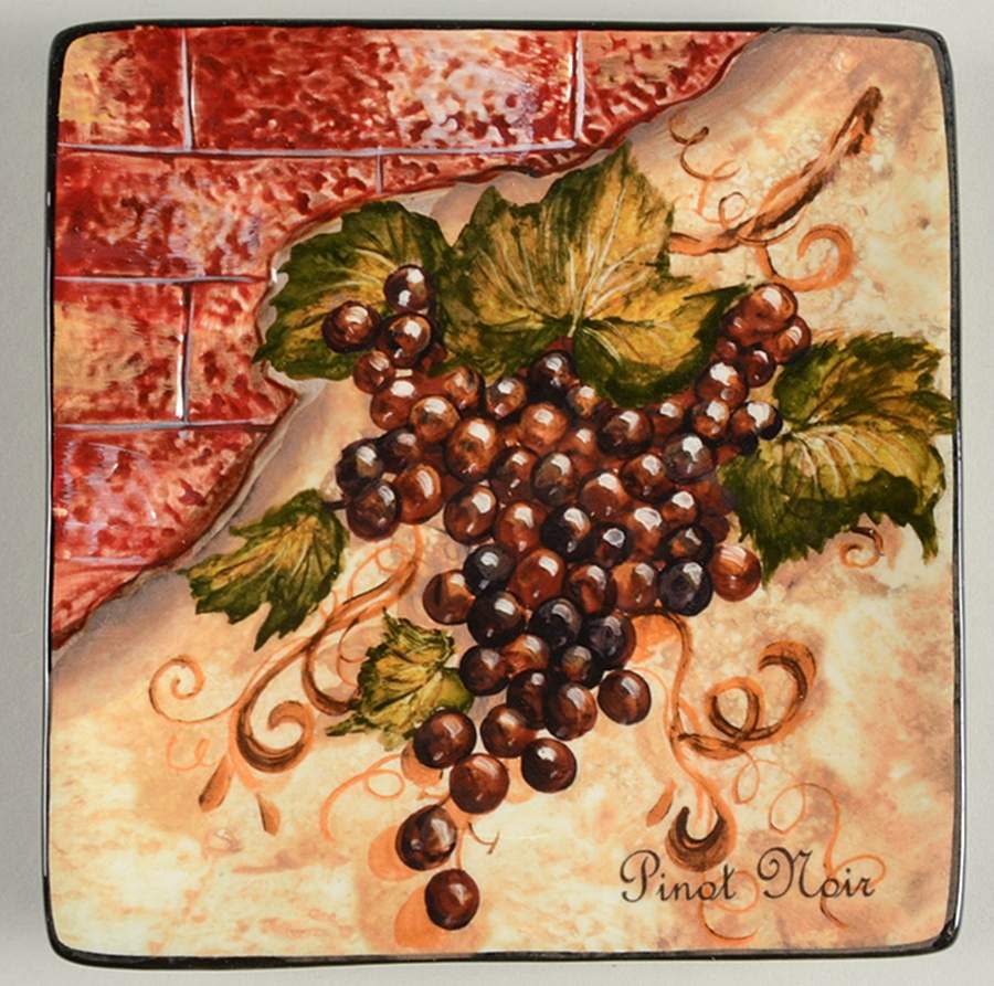Wine Cellar Square Canape Plate by Certified International-1