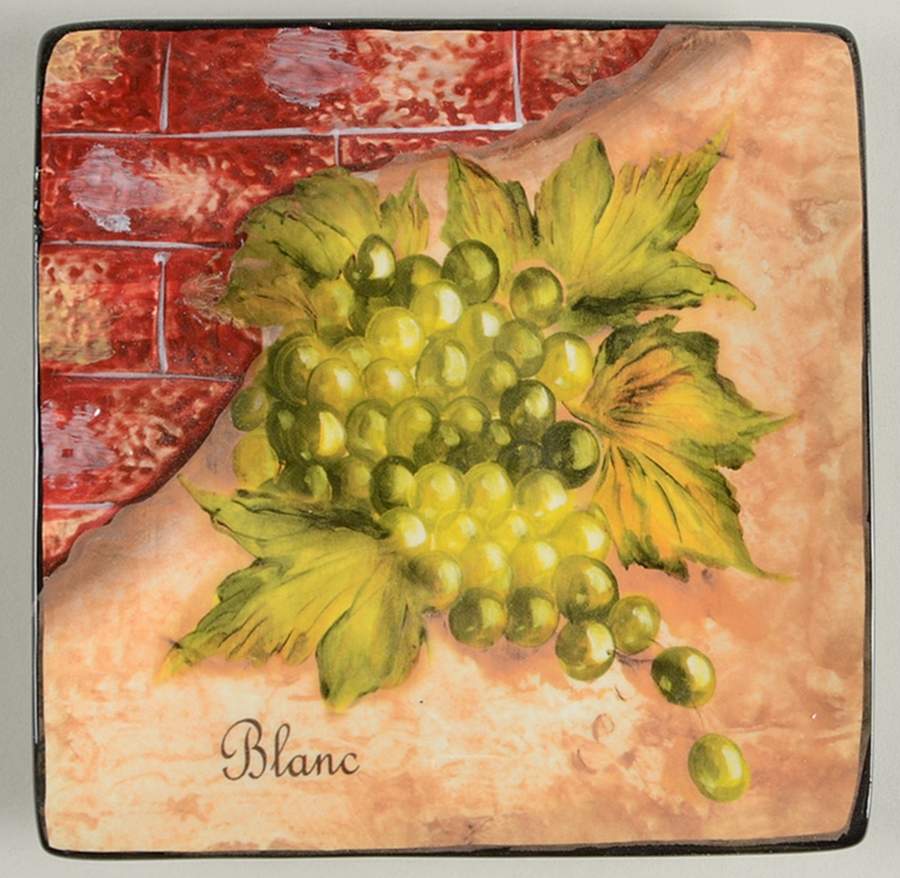 Wine Cellar Square Canape Plate by Certified International-1