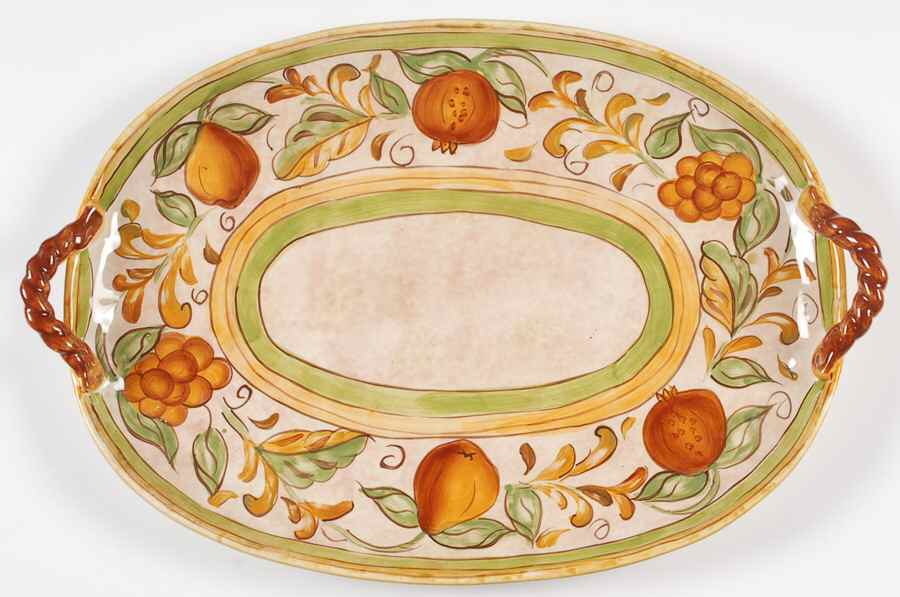 Milano 19" Oval Handled Platter by Certified International-1