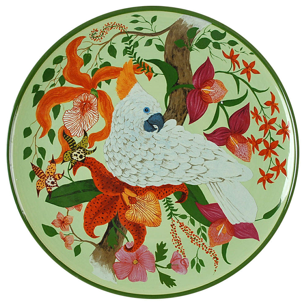 Parrotdise (Earthenware) Dinner Plate by Lynn Chase-1