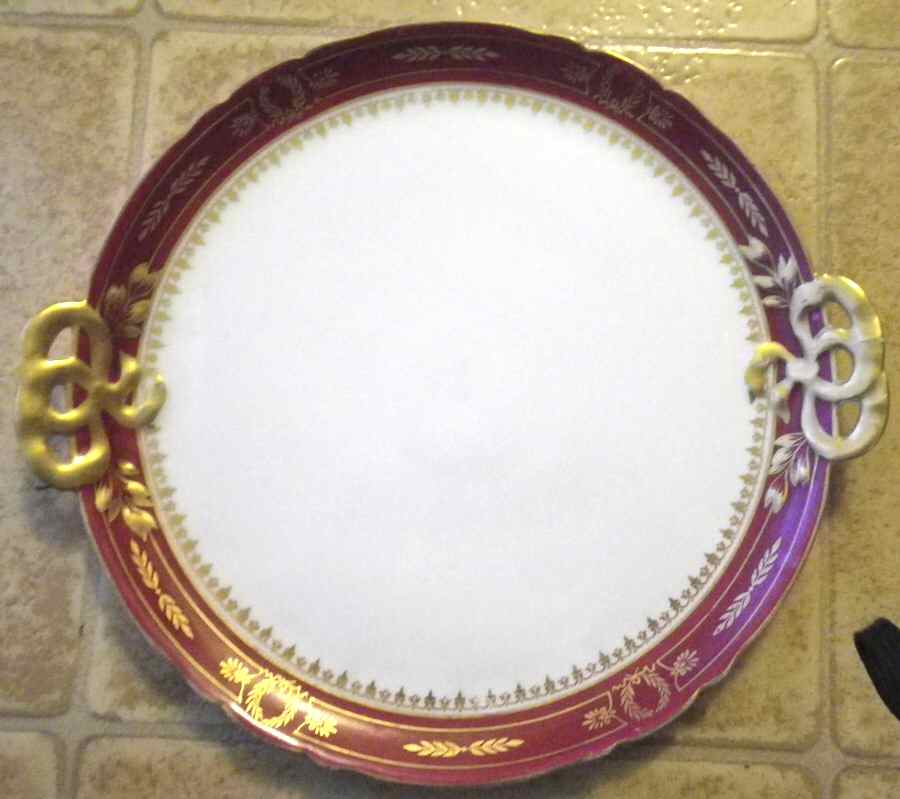 CHF1587 Handled Cake Plate by Charles Field Haviland-1