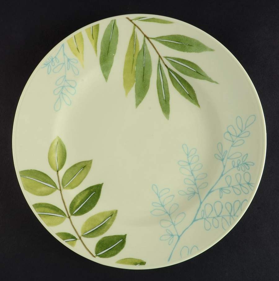 Creamware with Leaf Accents Salad Plate by The Cellar (China)-1