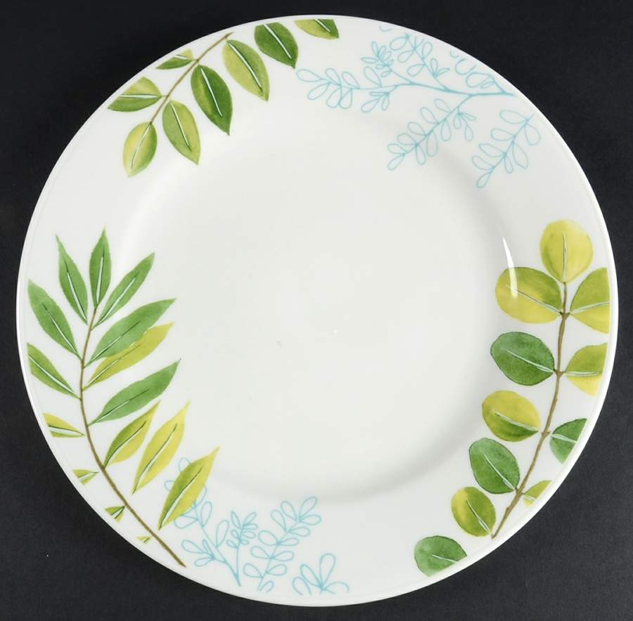Creamware with Leaf Accents Dinner Plate by The Cellar (China)-1