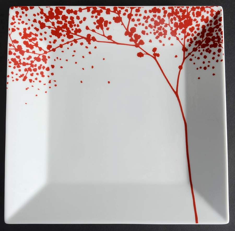 Falling Leaves Red Dinner Plate by The Cellar (China)-1