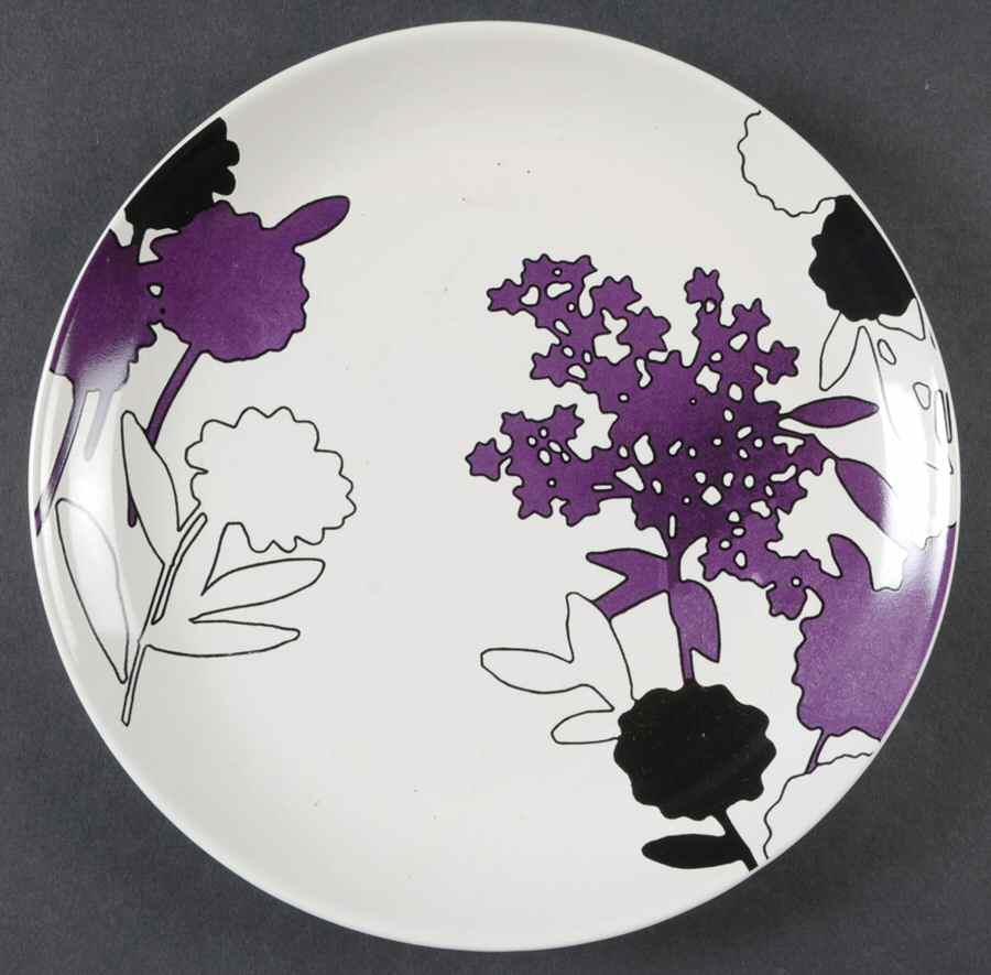 Coupe Violet Decal Salad Plate by The Cellar (China)-1