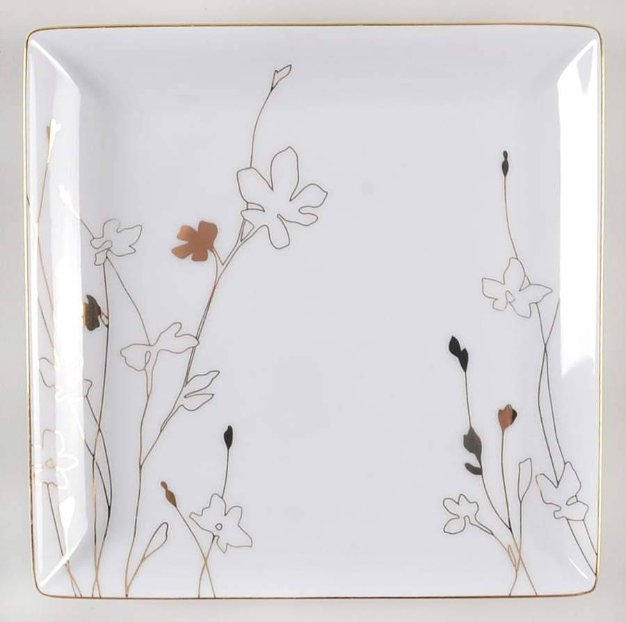 Grand Buffet Gold (Silhouette) Square Salad Plate by Charter Club-1