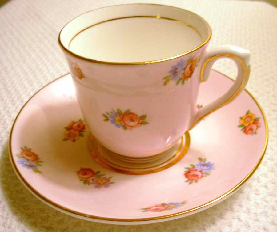 8407 Footed Cup & Saucer Set by Colclough-1