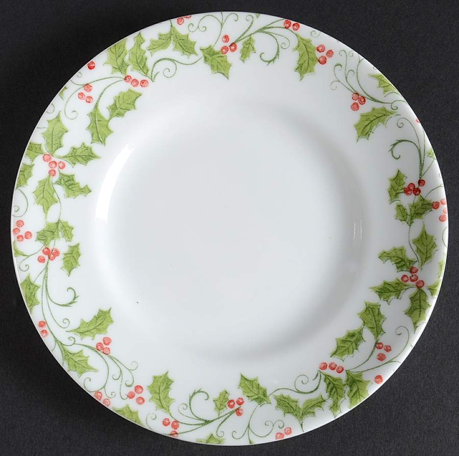 Evergreen Rose Bread & Butter Plate by Corning Corelle-1