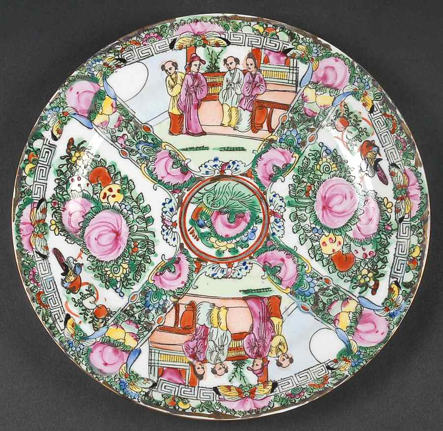 Rose Medallion (With People) Dinner Plate by China (Made in China)-1