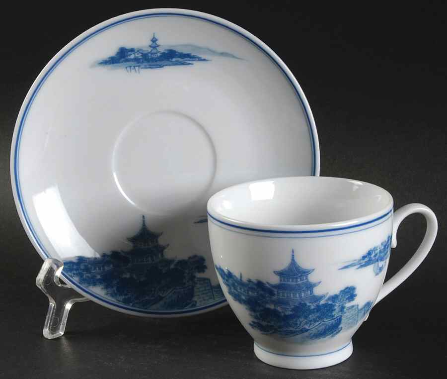 CX552 Footed Cup & Saucer Set by China (Made in China)-1