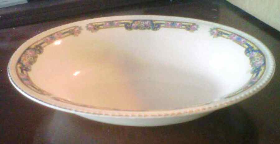 35067 9" Oval Vegetable Bowl by Crown Ivory-1