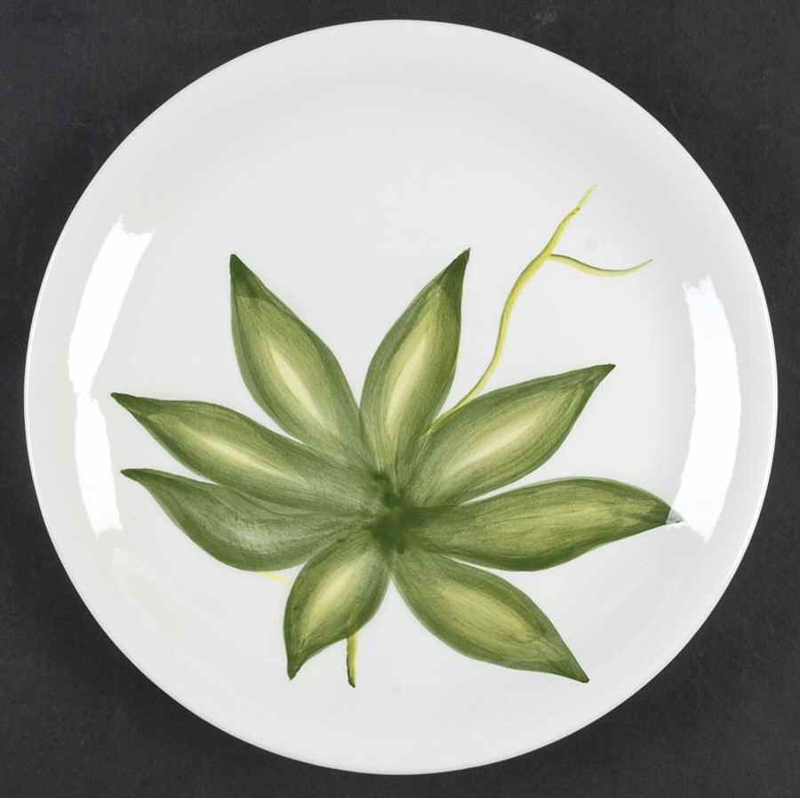 Tropical Leaves Salad Plate by Cardinal Inc-1