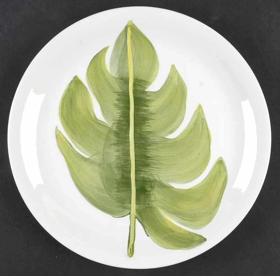 Tropical Leaves Salad Plate by Cardinal Inc-1