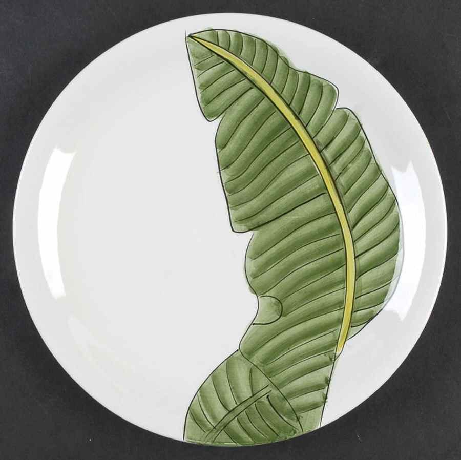 Tropical Leaves Salad Plate by Cardinal Inc-1