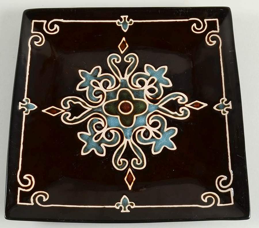 Medallion Reactive Large Dinner Plate by The Cellar (China)-1