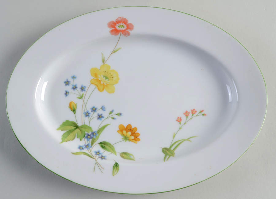 April Showers 14" Oval Serving Platter by Castle Court-1