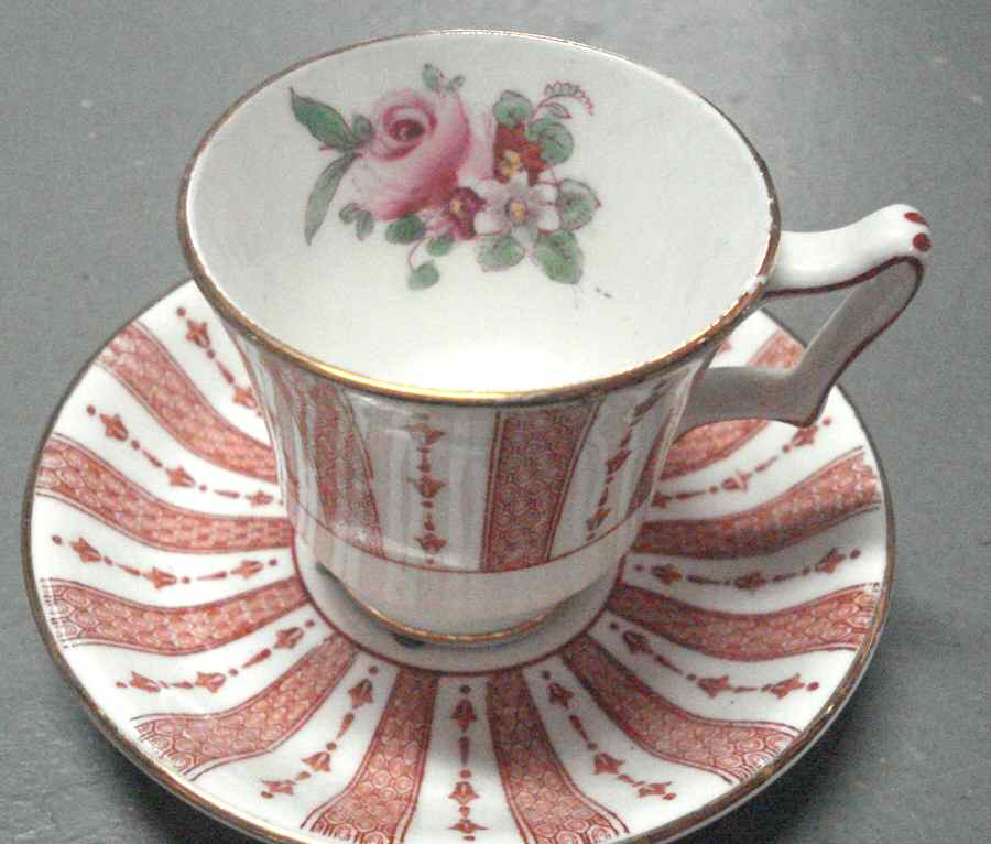 F14497 Footed Cup & Saucer Set by Crown Staffordshire-1