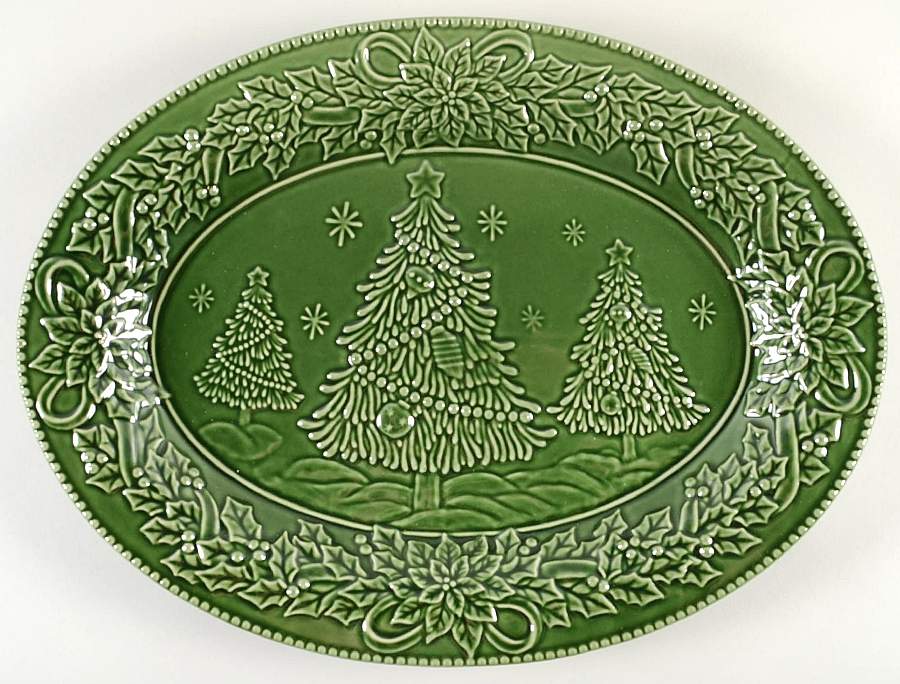 Peace on Earth 18" Oval Serving Platter by Cracker Barrel-1