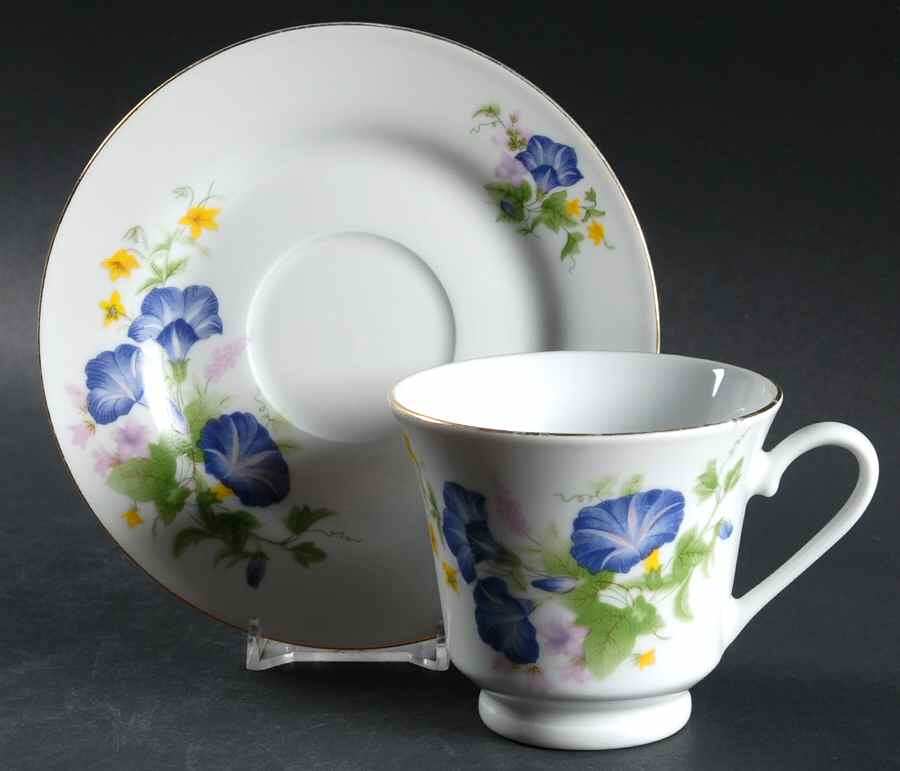 CX567 Footed Cup & Saucer Set by China (Made in China)-1