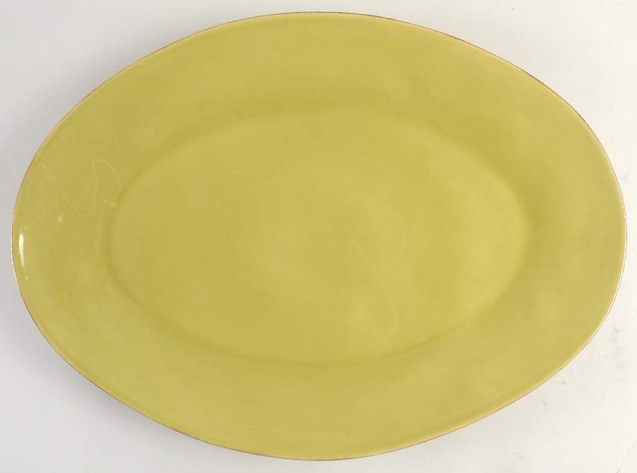 Marin Green 20" Oval Serving Platter by Crate & Barrel-1