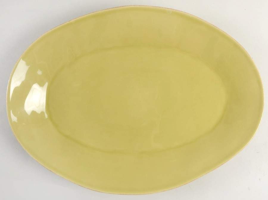 Marin Green 15" Oval Serving Platter by Crate & Barrel-1