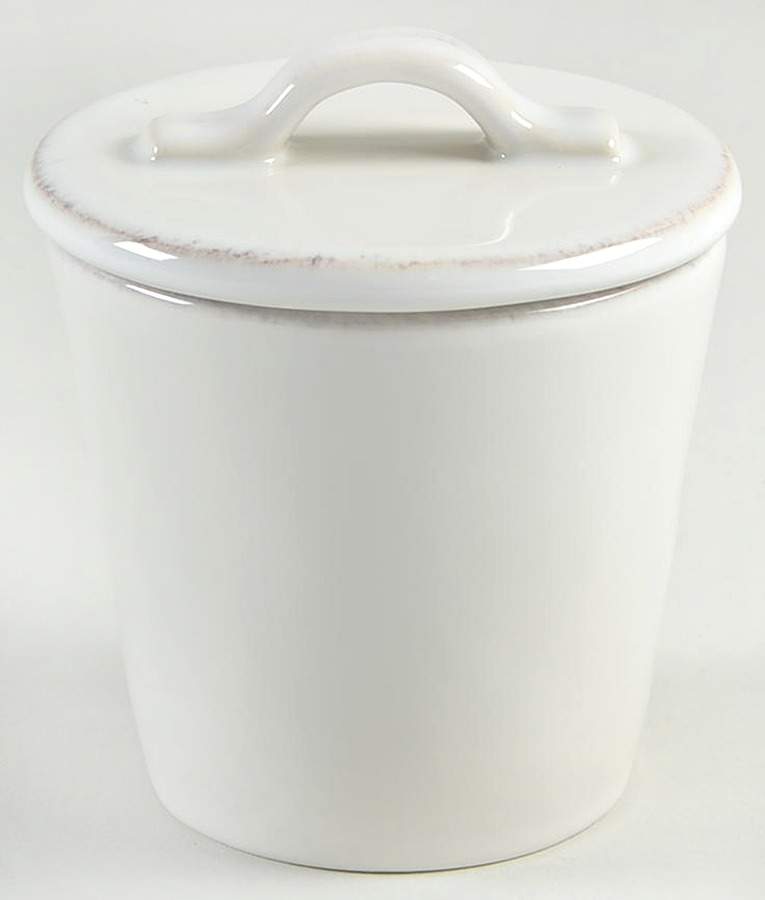 Marin White Sugar Bowl & Lid by Crate & Barrel-1