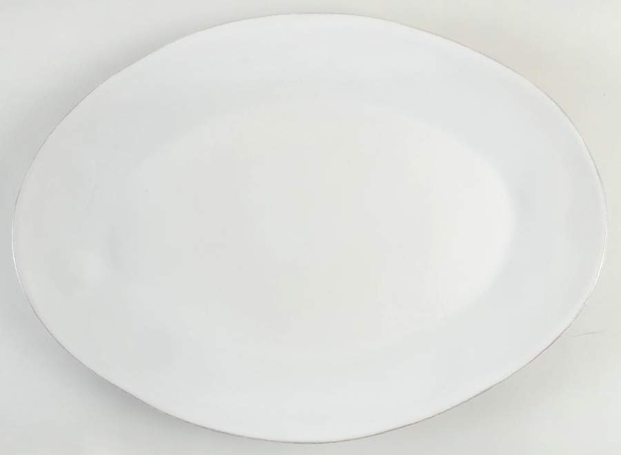Marin White 20" Oval Serving Platter by Crate & Barrel-1