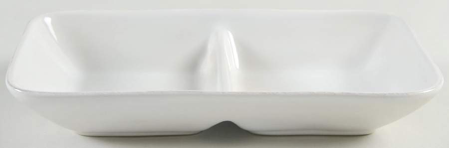 Marin White 2 Part Rectangular Divided Server by Crate & Barrel-1