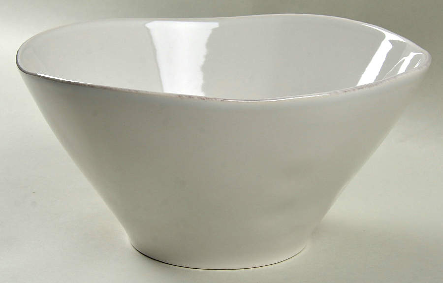 Marin White 10" Round Vegetable Bowl by Crate & Barrel-1