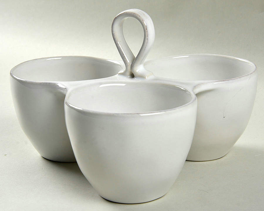 Marin White 3-Part Relish by Crate & Barrel-1