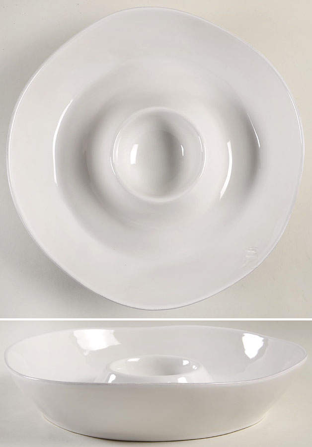 Marin White 1 Piece Chip & Dip by Crate & Barrel-1