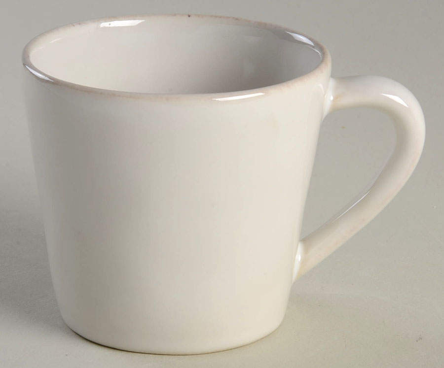 Marin White Flat Cup by Crate & Barrel-1