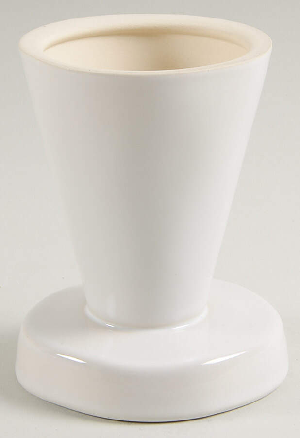 Marin White 4" Pillar Candleholder by Crate & Barrel-1