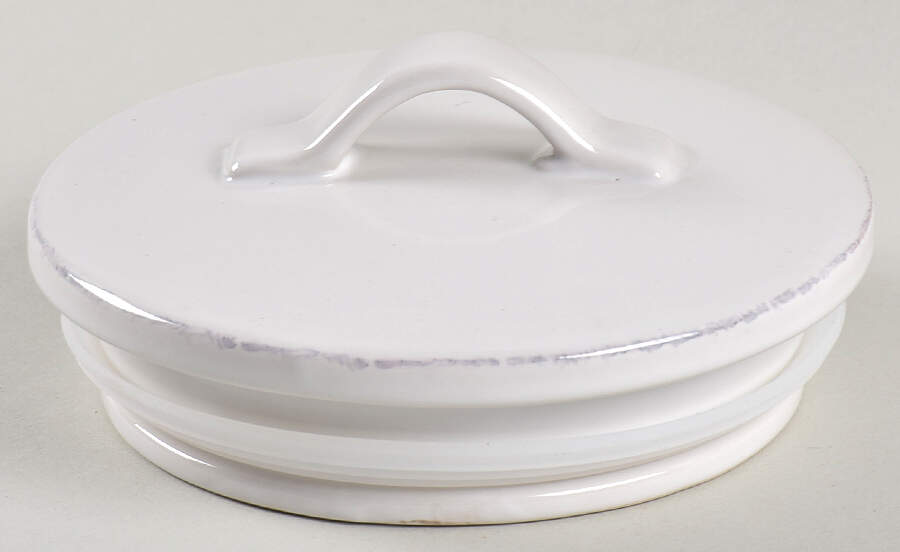 Marin White Lid for Small Canister by Crate & Barrel-1