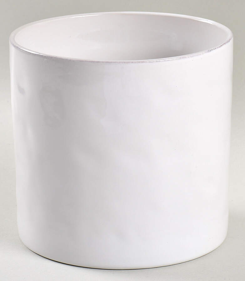 Marin White Small Canister No Lid by Crate & Barrel-1