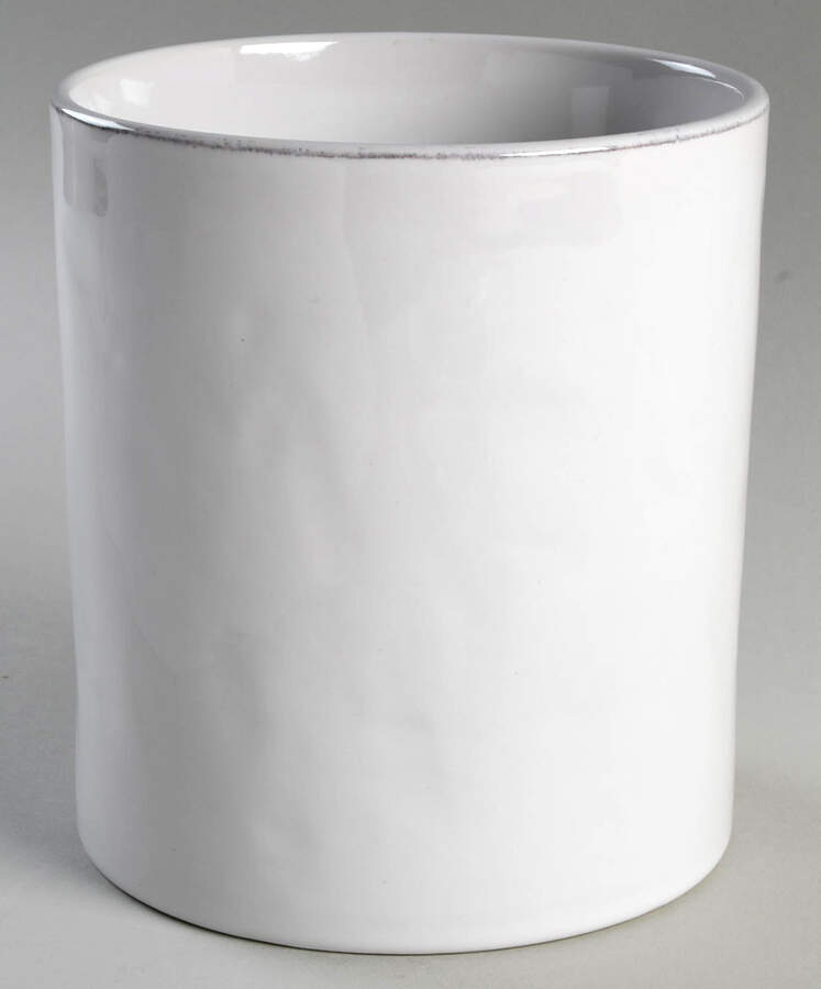 Marin White Medium Canister No Lid by Crate & Barrel-1