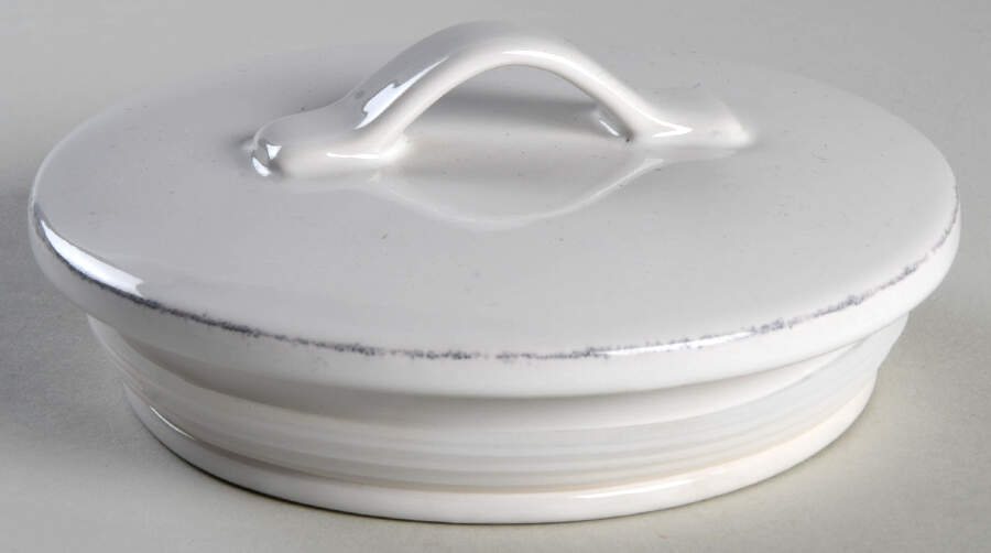 Marin White Lid for Medium Canister by Crate & Barrel-1