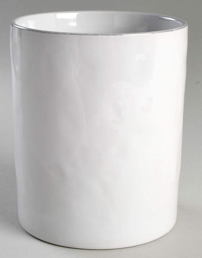 Marin White Large Canister No Lid by Crate & Barrel-1