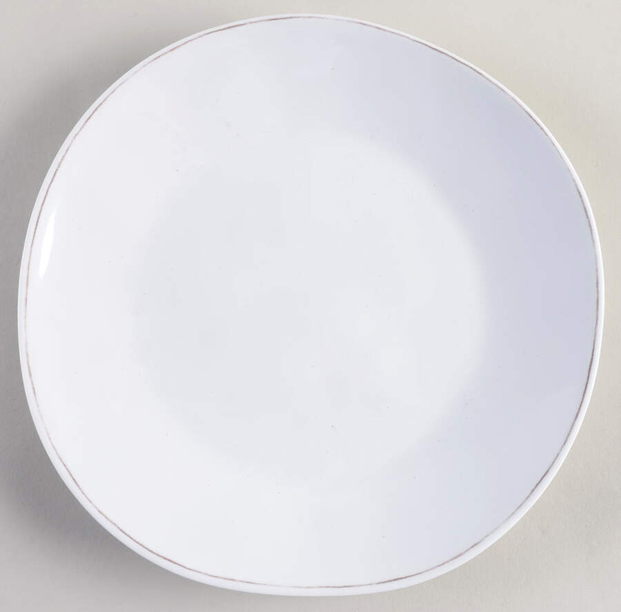 Marin White Melamine Dinner Plate by Crate & Barrel-1
