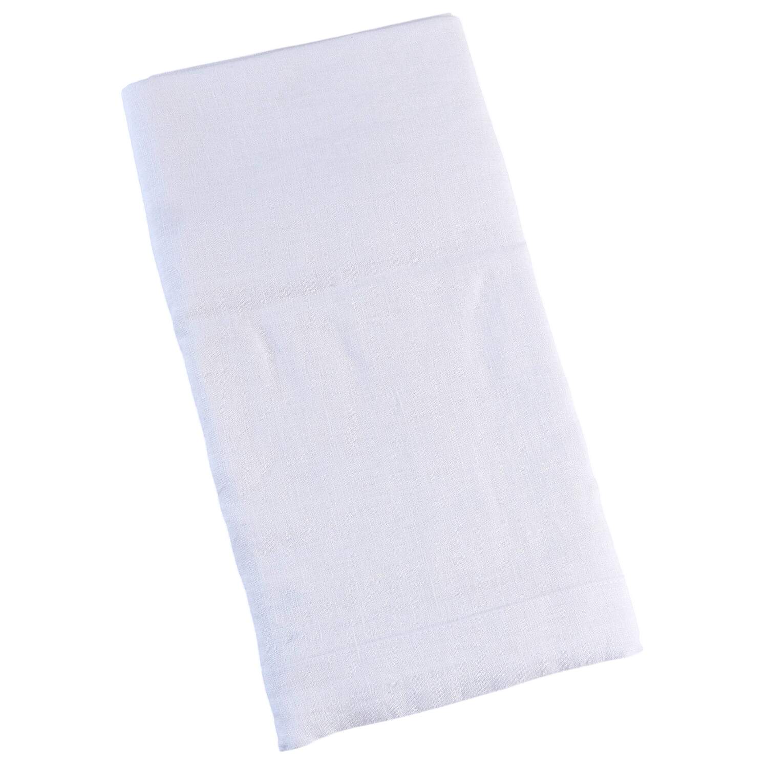 Marin White 18" X 120" Cloth Table Runner by Crate & Barrel-1