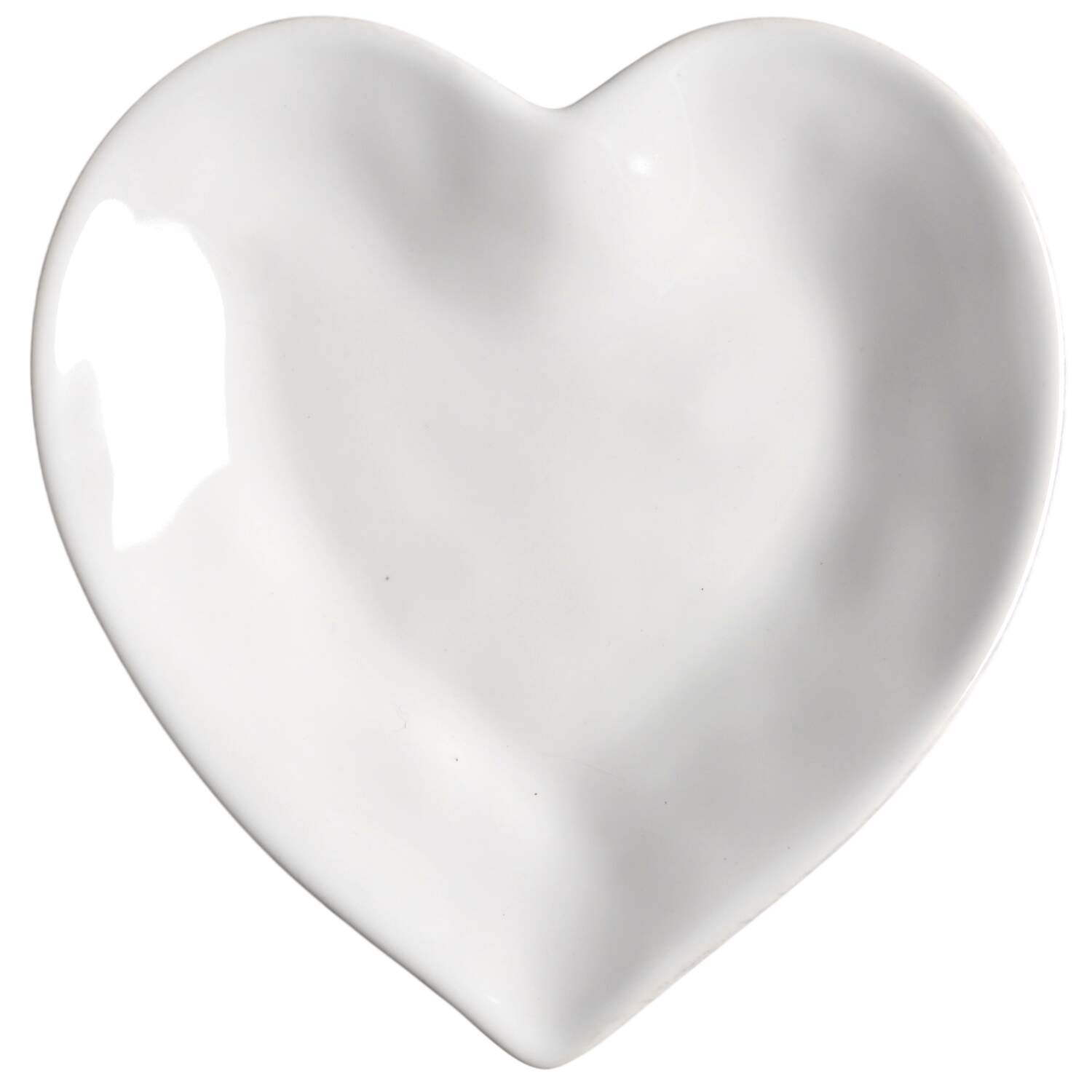 Marin White Heart Shape Salad Plate by Crate & Barrel-1