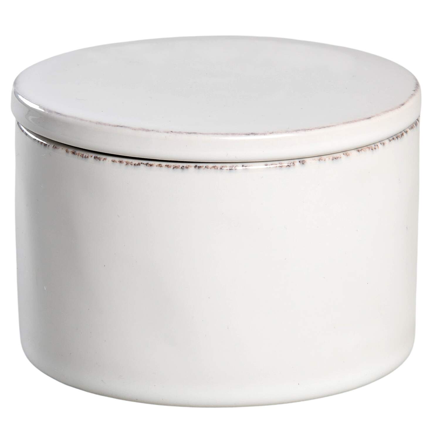Marin White Salt Cellar & Lid by Crate & Barrel-1