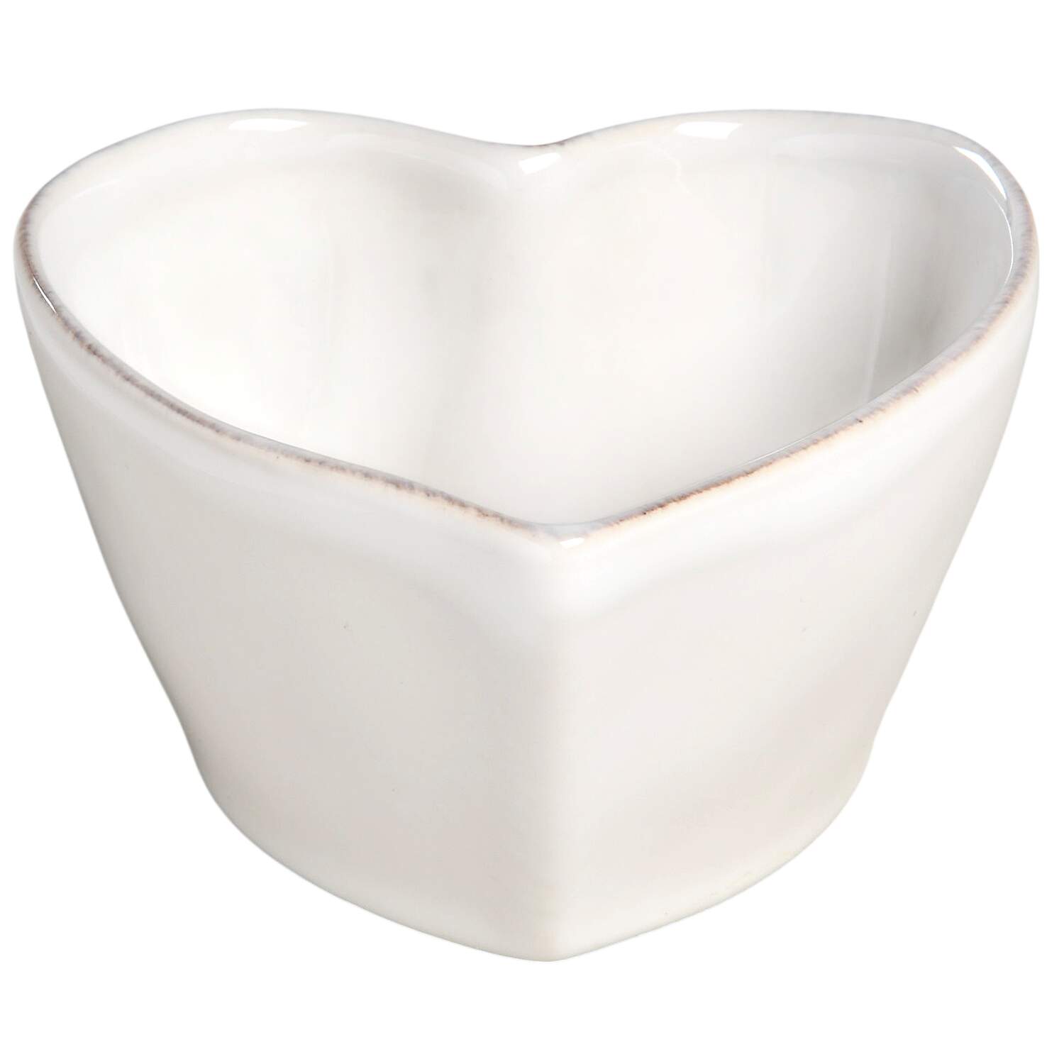 Marin White Heart Shape Ramekin by Crate & Barrel-1