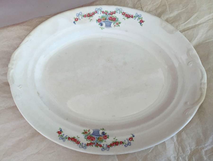 ST11085-2 11" Oval Serving Platter by Crown Potteries-1