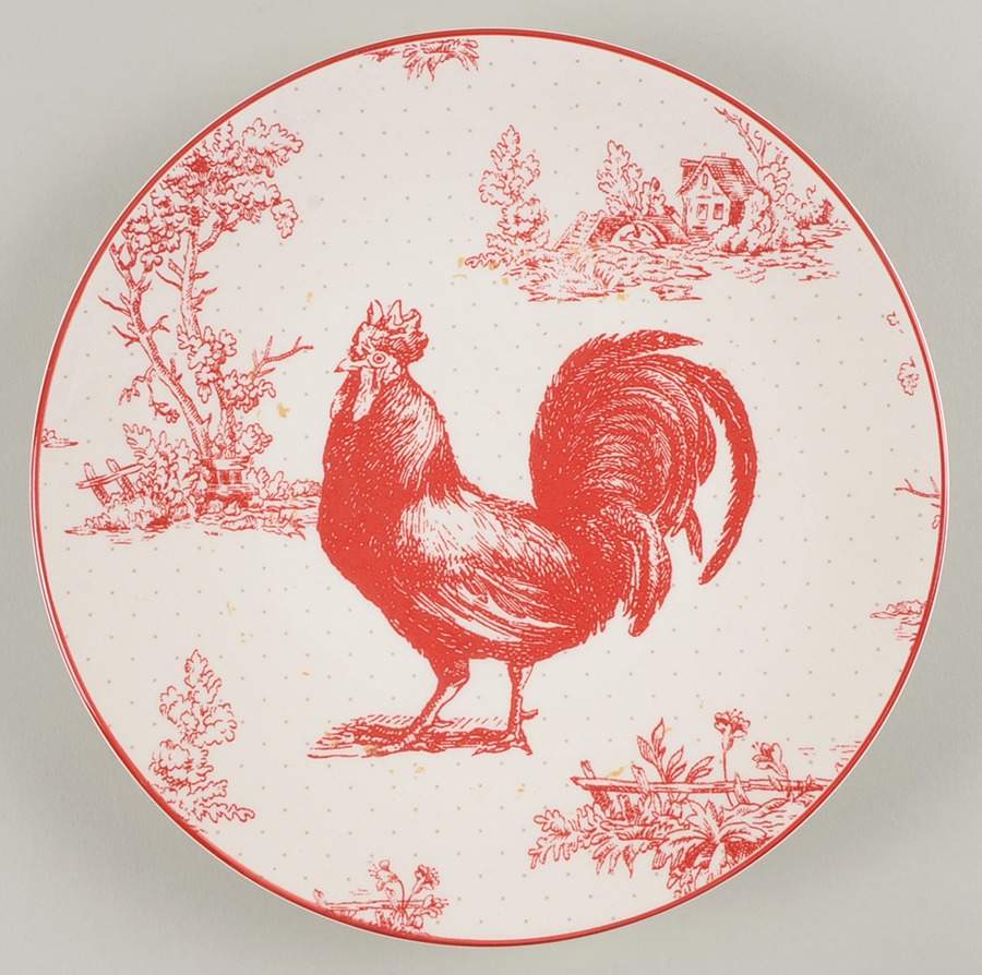 Belgian Rose Salad Plate by Country Living-1