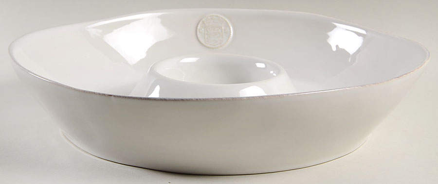 Forum White 1 Piece Chip & Dip by Casafina-1