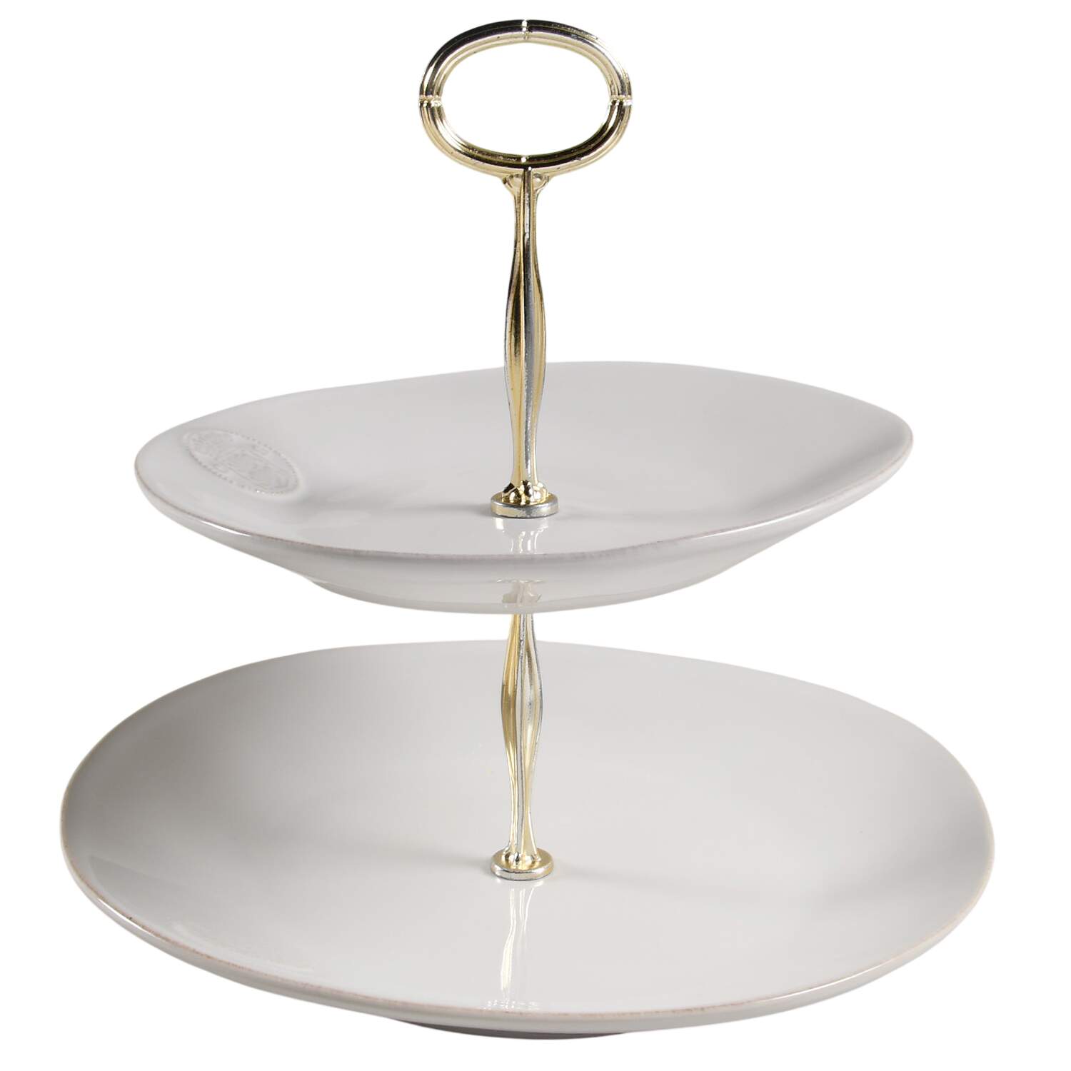 Forum White 6 5/8"-10"  2 Tiered Serving Tray (Dp, Sp) HC by Casafina-1