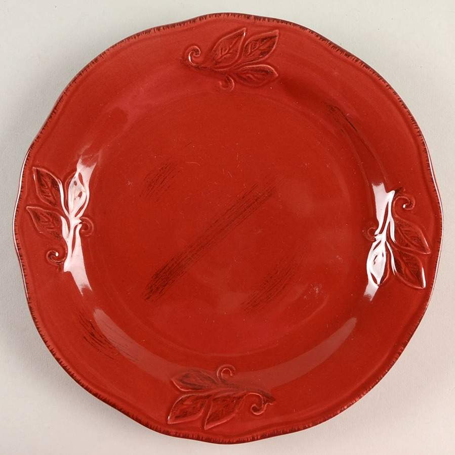 Montauk Cranberry Red Salad Plate by Canterbury Potteries-1