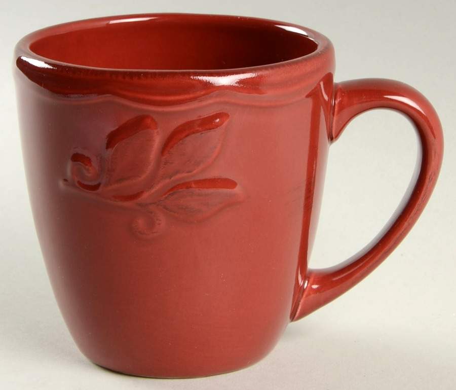 Montauk Cranberry Red Mug by Canterbury Potteries-1