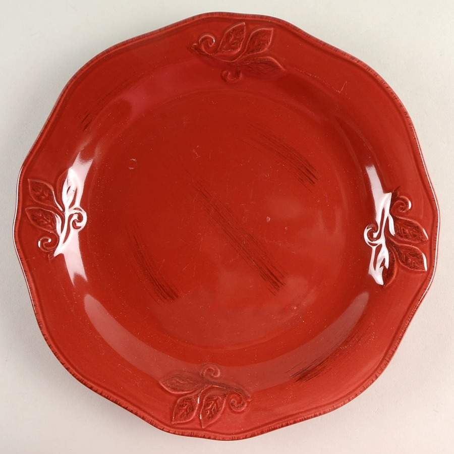 Montauk Cranberry Red Dinner Plate by Canterbury Potteries-1